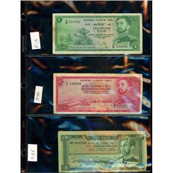 World Banknote Lot;  Lot of approx 9 notes from Ethiopia.  See images.