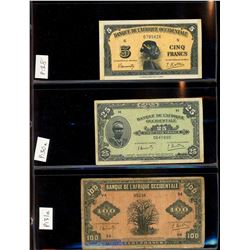 World Banknote Lot; Lot of approx 16 notes from  West Africa.  See images.