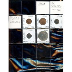 World Coinage Lot;   Lot of approx 38 various issues from the Ghana and Nigerian regions.  Ghana - N