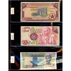 World Banknote Lot;  Lot of approx 27 notes from Ghana - Nigeria & Côte d'Ivoire - Bénin .  See imag