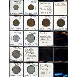 World Coinage Lot;   Lot of approx 18 various issues from Cameroon & Togo.  Cameroun - Togo 1924 - 1