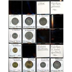 World Coinage Lot;   Lot of approx 32 various issues from Gabon & Sao Tome and Principe regions.   G