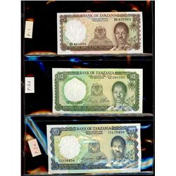 World Banknote Lot;  Lot of approx 18 notes from the Tanzania  and Comores regions.  See images.
