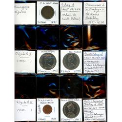 World Coinage Lot;   Lot of approx 33 various issues from the Commonwealth, SWt-Helena, Tristan da C