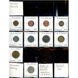 World Coinage Lot;   Lot of approx 101 various issues from Malawi, Mozambique Rhodesia and Zimbabwe