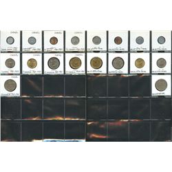 World Coinage Lot;   Lot of approx 44 various issues from Palestine - Israël  1948-1995