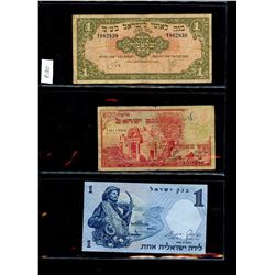 World Banknote Lot;  Lot of approx 8 notes from Israel.  See images.