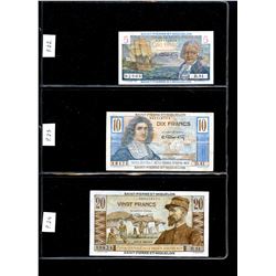 World Banknote Lot; Lot of approx 5 various issues from France.  See images.