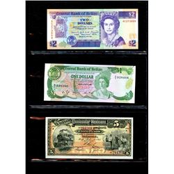 World Banknote Lot;  Lot of approx 7 notes Belize & Mexico.  See images.