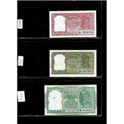 World Banknote Lot;  Lot of approx 27 notes from India.  See images.