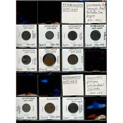 World Coinage Lot;   Lot of approx 34 various issues from Indonesia / Indonésie ( gouv. Généraux )