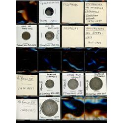 World Coinage Lot;   Lot of approx 60 various issues from the   Philippines.    1880-2017