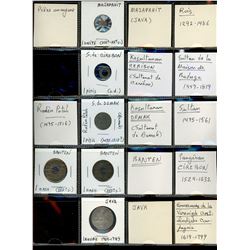 World Coinage Lot;   Lot of approx 9 various early issues from  Indonesia and its regions.   Indonés