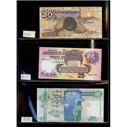 World Banknote Lot;  Lot of approx 25 various issues from Seychelles, Italy,  French Republic Timor