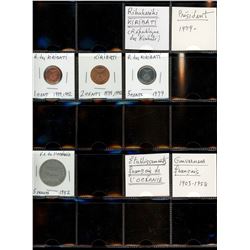 World Coinage Lot;   Lot of approx 4 various issues from Kiribati.  Océanie  ( gouv. Généraux )   19