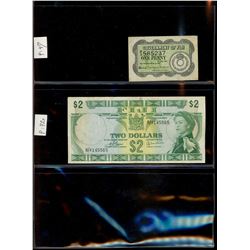 World Banknote Lot;  Lot of approx 14 notes from Fijiand and regions.  See images.