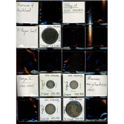 World Coinage Lot;   Lot of approx 38 various issues from New Zealand / Nouvelle-Zélande    1862-200