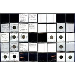 World Coinage Lot;   Lot of approx 60 various issues from Latvia.  Livonie-Lettonie      1518-2018
