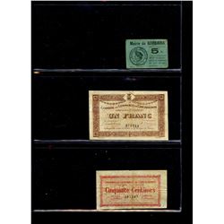 World Banknote Lot;  Lot of approx 11 notes France - Chambre de Commerce type issues.  See images.