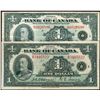 Image 1 : 1935 $1 BC-1 #A0926896 & #B3405522.  Lot of 2 nice examples average VF.