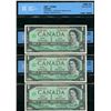 Image 1 : 1967 $1 BC-45b #OO5787435-437, CCCS Gem Uncirculated-65.  Lot of 3 consecutive notes.