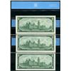Image 2 : 1967 $1 BC-45b #OO5787435-437, CCCS Gem Uncirculated-65.  Lot of 3 consecutive notes.