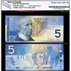 Image 1 : 2002 $5 BC-62bA #HNR9875632, CCGS Superb Gem uncirculated-66.