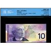 Image 2 : 2001 $10 BC-63b #FEE0072600, CCCS Choice Uncirculated-64.  Changeover, Missing circle.