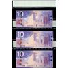 Image 2 : 2005 $10 BC-68a-i #FER9014001-003, CCGS Superb Gem uncirculated-66.  Lot of 3 consecutive notes.