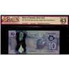 Image 1 : 2013 $10 BC-70aA #FTB2352961 Single Note Replacement issue, BCS Choice Uncirculated-63 Original.