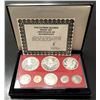 Image 1 : Cayman Island;  1978 Sterling silver Proof 8 coin set KM26-33.  Mintage only 1303 with COA included.
