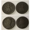 Image 1 : Great Britain;  1731 Farthing & 1737 Farthing - King George II.  Lot of 2 coin G+ to VG+.