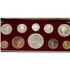Image 1 : Great Britain;  1953 10 Coin Proof Set - Elizabeth II Coronation w/Box.