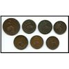 Image 1 : Great Britain;  Miscellaneous George I to Victoria copper farthings & 1/2 pennies.  Lot of 7 coins V