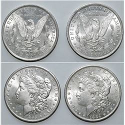 USA;  1884-O $1 & 1885-O.  Lot of 2 coins brilliant AU/UNC.