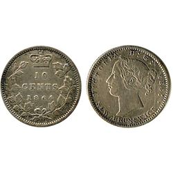 N.B.1864 10¢ VF.  A decent example with very light cleaning.