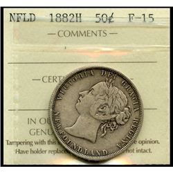 Nfld 1882H 50¢ ICCS Fine-15.
