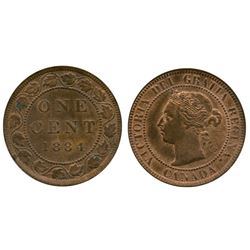 1884 1¢ MS-60 or better 30% lustre.