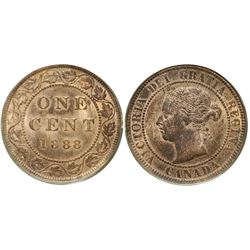 1888 1¢ CCCS Choice Mint State-63RB.  Designated as repunched 868 with light die clash.