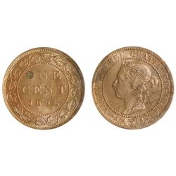 1893 1¢ ICCS Choice Mint State-64RD.  Ex Landon example, 95% lustrous red.