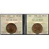 Image 1 : 1901 1¢ & 1906 ICCS Choice Mint State-63RB.  Lot of 2 coins.
