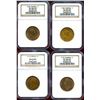 Image 1 : 1903 1¢, 1905, 1915 & 1916 Choice Mint State-63BN to RB.  Lot of 4 coins.