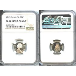1965 10¢ NGC PL67 Ultra Cameo.