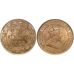 1908 1¢ CCCS/ICCS Choice Mint State-64RD.  Attractive 95% red example.