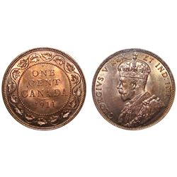 1911 1¢ ICCS Gem Mint State-65RD.  Gem 95% red and lustrous example.