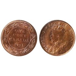 1911 1¢ ICCS Choice Mint State-64RD. Nice 90% red example.