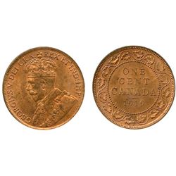 1919 1¢ ICCS Choice Mint State-64RD.  Gem full lustre.  95% Red.