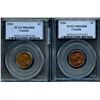 Image 1 : 1933 1¢ & 1934 PCGS Choice Mint State-63RB.  Lot of 2 coins.