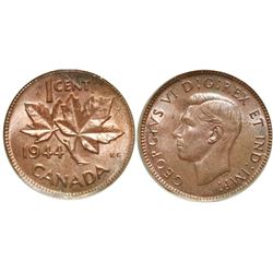 1944 1¢ CCCS/ICCS Choice Mint State-64RD.  Attractive 95% red example.