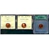 Image 1 : 1967 1¢ ICCS SP66, 1979 ICG SP69RD & 1971 PL66 Heavy Cameo ICCS PL66.  Lot of 3 coins.